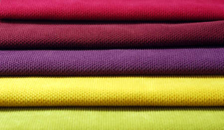Multi color chenille tissue samples Fabric texture backgroundの写真素材