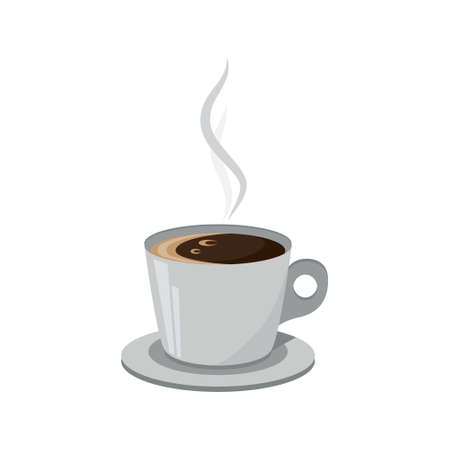 Cup of coffee isolated on a white background.のイラスト素材