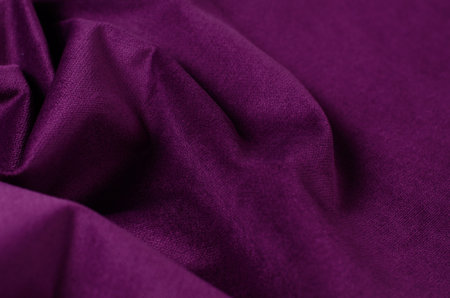 Bright ultraviolet velour textile. Fabric texture backgroundの写真素材