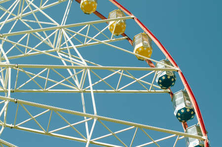 Ferris wheel under blue sky. Summer cityの写真素材