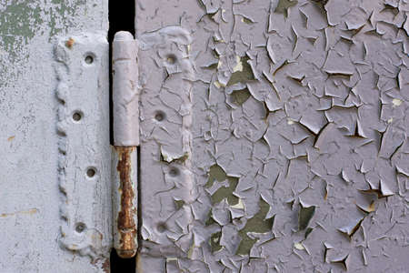 A lot of cracks on an old green painted wall. Abstract grunge textureの写真素材