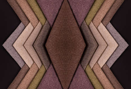 Light Set Sail Champagne brown and gray colors gunny textile samples. Toned Photo of Fabric texture backgroundの写真素材