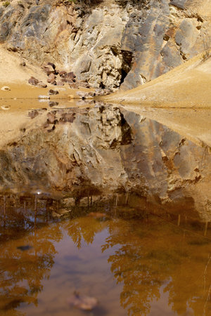 High Mountain Clear water Lake. Natural Landscape Background.