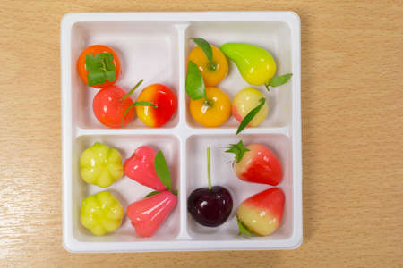 deletable imitation fruits  thai dessertの写真素材