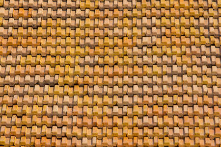 roof tiles background texture in regular rowsの写真素材