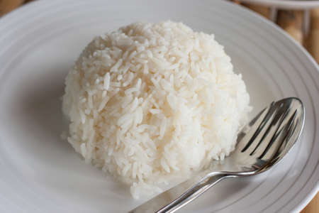 closeup cooked riceの写真素材