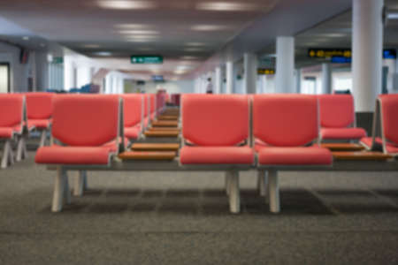 abstract blurred airport terminal for backgroundの写真素材