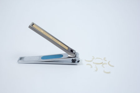 clippers and piece of nail