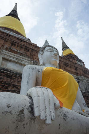 Temple Wat Yai Chai Mongkhon of Ayuthaya Province Thailandの写真素材