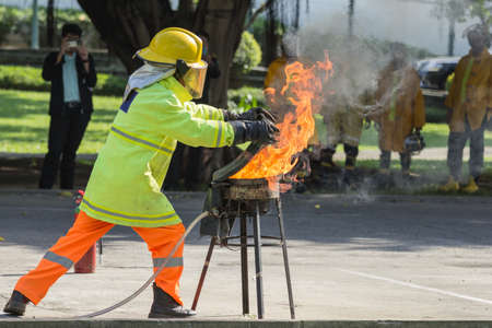 fire drill trainingの写真素材