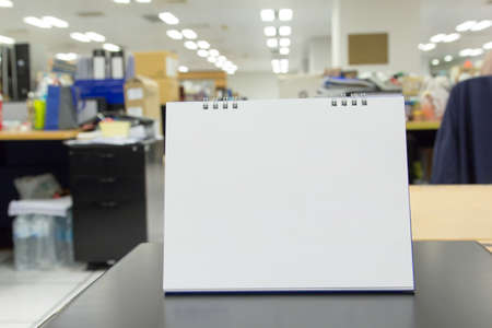blank calendar in officeの写真素材