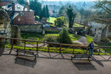 Views from the top of the Guildford Castleの写真素材