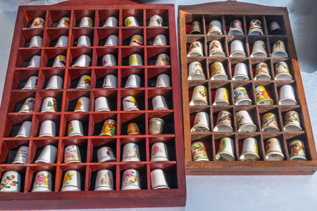 Antique Finger Protection Collection Set Adjustable finger tips for stitching.