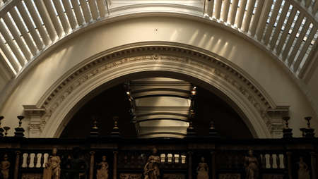 LONDON UK - Apr 21, 2019 - Victoria and Albert Museum. V&A Museum is the world's largest museum of decorative and design arts in South Kensington, London, England, United Kingdom.のeditorial素材