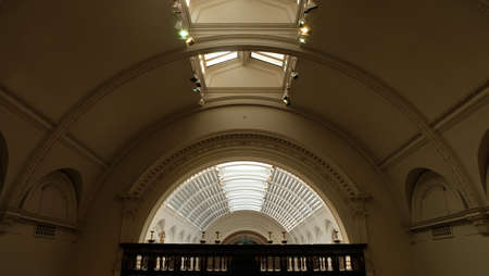 LONDON UK - Apr 21, 2019 - Victoria and Albert Museum. V&A Museum is the world's largest museum of decorative and design arts in South Kensington, London, England, United Kingdom.のeditorial素材