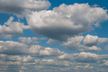 Beautiful white clouds in the sky. Suitable for making background images.の写真素材