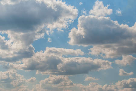 Bright blue sky on a good day, resting on a holiday after a busy working day. Suitable for making background images.の写真素材