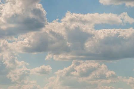 Bright blue sky on a good day, resting on a holiday after a busy working day. Suitable for making background images.の写真素材