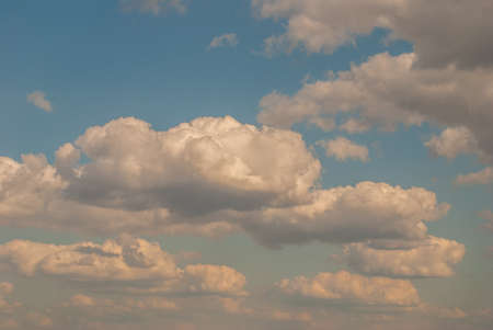 Bright blue sky on a good day, resting on a holiday after a busy working day. Suitable for making background images.の写真素材