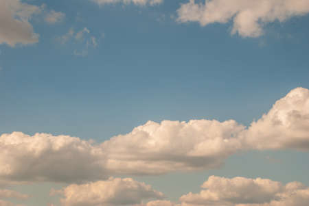 Bright blue sky on a good day, resting on a holiday after a busy working day. Suitable for making background images.の写真素材