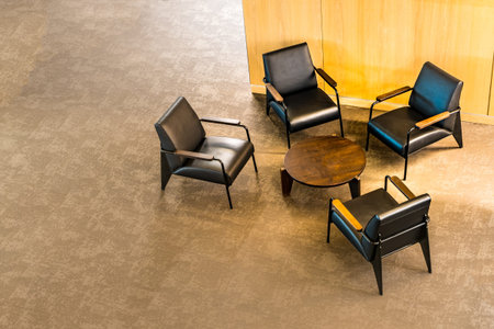 Armchair for sitting, talking and resting in the office, suitable for background images.