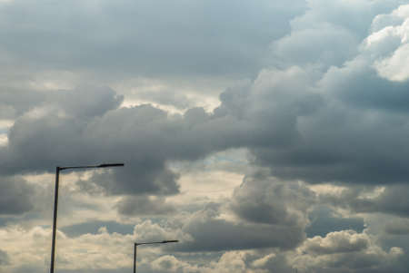 beautiful blue sky with clouds background.Sky clouds. Sky with clouds weather nature cloud blue.の写真素材