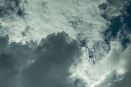 Dramatic sky with stormy clouds, Beautiful cloudy sky.