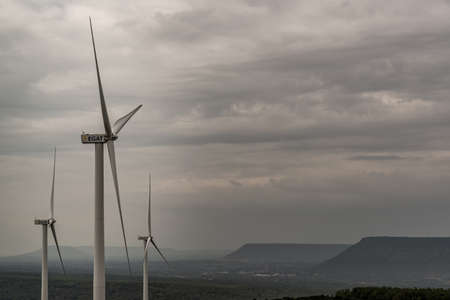 Nakhonratchasima,  thailand -14 Nov, 2019 : Lamtakhong Wind Turbine Generators on mountain at Lamtakong dam(Khao Yai Thiang).のeditorial素材