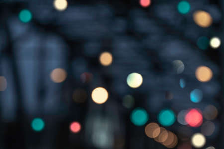 City night light blur bokeh. defocused background.の写真素材