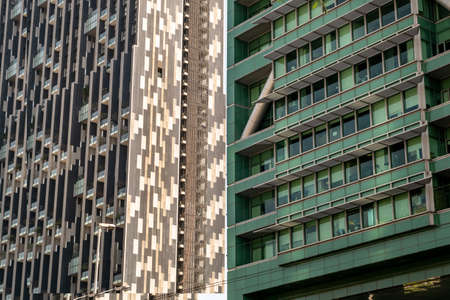 Bangkok, thailand - Dec 13, 2019 : Fetails of facade wall of building.  Architecture concept.のeditorial素材