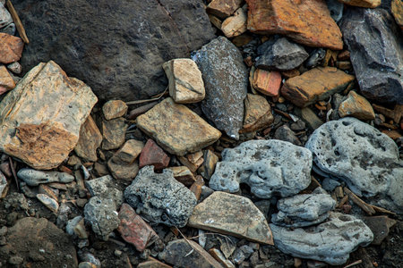 The background of the stone pile on the seaside that erode naturally. copy space, the concept of...