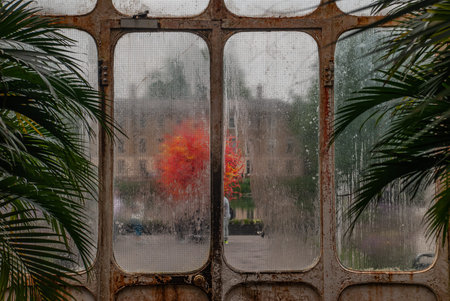 Closeup image of Glass sculptures invite reflection at Kew Gardens