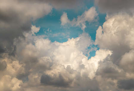 Dramatic sky with clouds background. Beautiful sky clouds, Sky with clouds weather nature cloud blue. Inspirational concept.の写真素材