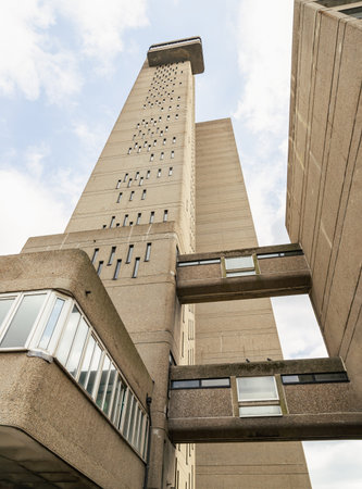 London, UK - Aug 23, 2025 - a tall, concrete building known as Trellick Tower is indeed recognized...
