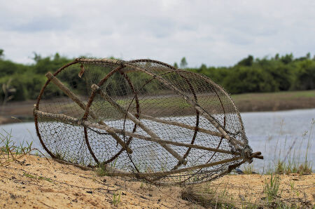 A fish trap is a trap used for fishingの写真素材