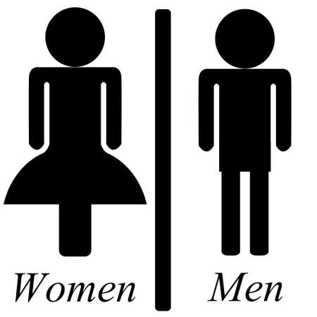 Men & Women toilets lebel.の写真素材
