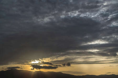 The sunshine over mountain at morningの写真素材