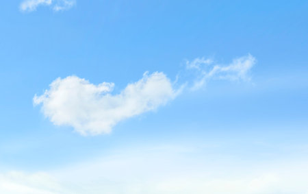 Cloudy blue sky abstract backgroundの写真素材