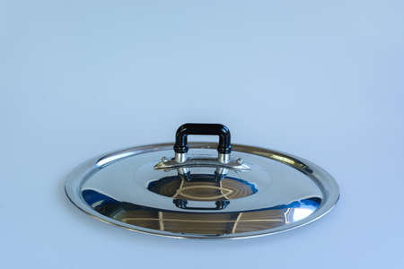 Stainless steel lid of the potの写真素材