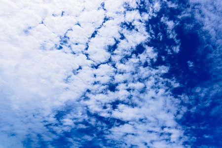 Fluffy white cloudsの写真素材