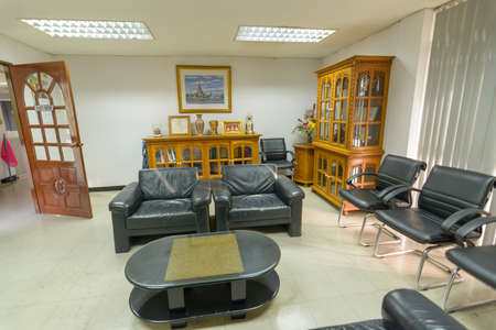 Conference table and chairs in meeting room in kyoritsu kiden fuji (thailand) company Limited Location Amata Nakorn Industrial Estate. T. Don Hua Loh, Muang Chon Buri, Chon Buri, Thailand, taken on August 25, 2016のeditorial素材