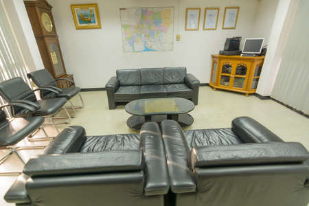 Conference table and chairs in meeting room in kyoritsu kiden fuji (thailand) company Limited Location Amata Nakorn Industrial Estate. T. Don Hua Loh, Muang Chon Buri, Chon Buri, Thailand, taken on August 25, 2016のeditorial素材