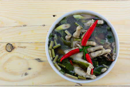 The Spicy Chicken Feet Soup. Called "Super Teen Kai"の写真素材