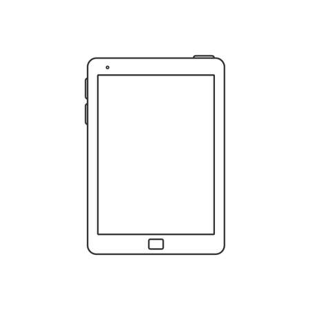 Tablet computer Icon. Isolated on white background. Vector Tablet with blank screen.のイラスト素材