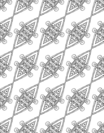 Ethnic perfect graphical ornament pattern. Geometrical texture made in vector. Unique background for invitations, cards, websites any other kind of design, birthday.のイラスト素材
