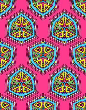 Ethnic perfect graphical ornament pattern. Geometrical texture made in vector. Unique background for invitations, cards, websites any other kind of design, birthday.のイラスト素材