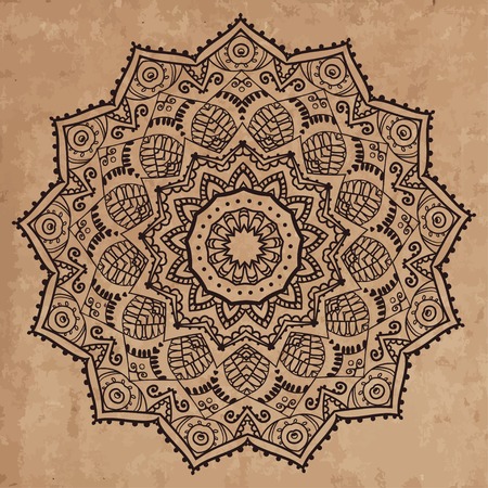 Hand drawn greeting card ornament illustration concept. Lace pattern design. Vector decorative banner of card or invitation design Vintage traditional, Islam, arabic, indian, ottoman motifs, elements.のイラスト素材