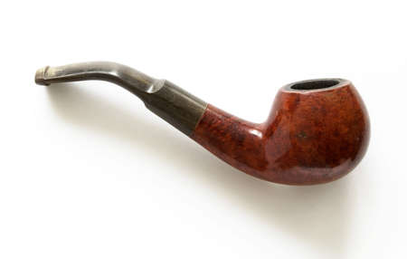 old pipe isolated in whiteの写真素材