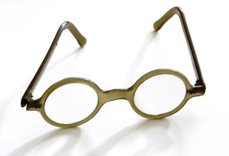 vintage spectacles isolated in white