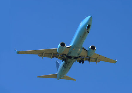 jet plane in a blue sky